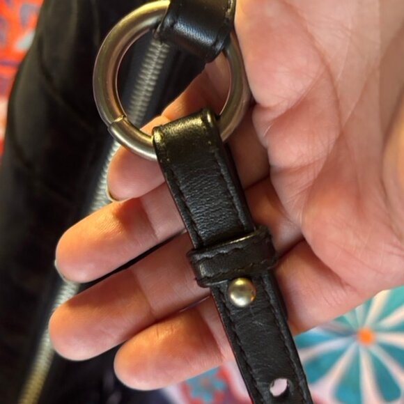 RARE Lauren by Ralph Lauren Black Velvet Crescent Evening Bag w Tassel - Picture 6 of 12